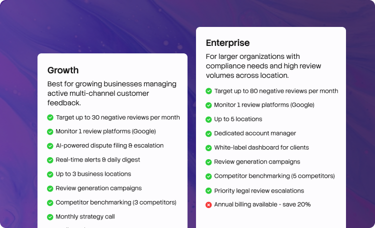 Loopengine pricing plan cards preview